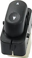 Front, Passenger Side Window Switch, Black, 1-Button