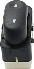 Front, Passenger Side Window Switch, Black, 1-Button