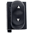 Front, Driver Side/Rear, Driver or Passenger Side Window Switch, Black