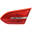 Passenger Side, Inner Tail Light, with Bulb, Halogen, Red Lens, Sedan
