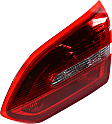Passenger Side, Inner Tail Light, with Bulb, Halogen, Red Lens, Sedan