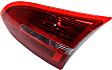 Passenger Side, Inner Tail Light, with Bulb, Halogen, Red Lens, Sedan