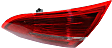 Passenger Side, Inner Tail Light, with Bulb, Halogen, Red Lens, Sedan