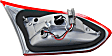 Passenger Side, Inner Tail Light, with Bulb, Halogen, Red Lens, Sedan