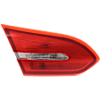 Driver Side, Inner Tail Light, with Bulb, Halogen, Red Lens, Sedan, CAPA CERTIFIED