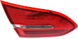 Driver Side, Inner Tail Light, with Bulb, Halogen, Red Lens, Sedan, CAPA CERTIFIED