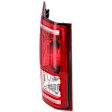 Driver Side Tail Light, with Bulb, Halogen, Clear and Red Lens, CAPA CERTIFIED