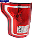 2015-2017 Ford F-150 - Driver Side Tail Light, with Bulb, Halogen, Clear and Red Lens, CAPA CERTIFIED