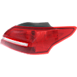 Passenger Side, Outer Tail Light, with Bulb, Halogen, Red Lens, S Model