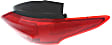 Passenger Side, Outer Tail Light, with Bulb, Halogen, Red Lens, S Model