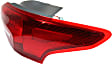 Passenger Side, Outer Tail Light, with Bulb, Halogen, Red Lens, S Model, CAPA Certified