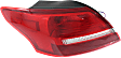 Driver Side, Outer Tail Light, with Bulb, Halogen, Red Lens