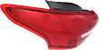 Driver Side, Outer Tail Light, with Bulb, Halogen, Red Lens