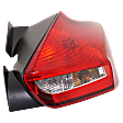 Passenger Side Tail Light, with Bulb, Halogen, Red Lens, CAPA CERTIFIED