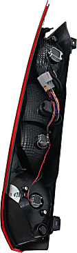 Passenger Side Tail Light, with Bulb, Halogen, Red Lens
