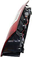 Passenger Side Tail Light, with Bulb, Halogen, Red Lens, CAPA CERTIFIED