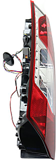 Driver Side Tail Light, with Bulb, Halogen, Red Lens