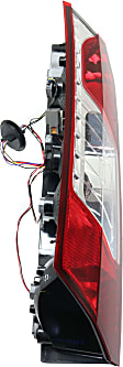 Driver Side Tail Light, with Bulb, Halogen, Red Lens, CAPA CERTIFIED