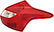 Passenger Side Tail Light, with Bulb, Halogen, Red Lens, Hatchback