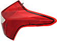 Passenger Side Tail Light, with Bulb, Halogen, Red Lens, Hatchback