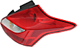 Passenger Side Tail Light, with Bulb, Halogen, Red Lens, Hatchback