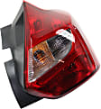 Passenger Side Tail Light, with Bulb, Halogen, Red Lens, Hatchback, CAPA CERTIFIED