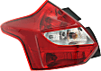 Driver Side Tail Light, with Bulb, Halogen, Red Lens, Hatchback