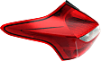 Driver Side Tail Light, with Bulb, Halogen, Red Lens, Hatchback