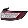Passenger Side Tail Light, with Bulb, LED, Clear and Red Lens, Sport/Titanium Models, CAPA CERTIFIED