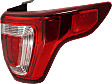 Passenger Side Tail Light, with Bulb, Halogen, Clear and Red Lens