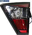 Passenger Side, Inner Tail Light, with Bulb, Halogen, Red Lens, CAPA CERTIFIED