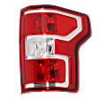 Passenger Side Tail Light, with Bulb, Halogen, Clear and Red Lens
