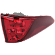 Driver Side, Inner Tail Light, with Bulb, Halogen, Mounts On Luggage Lid, CAPA CERTIFIED