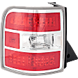 Driver Side Tail Light, with Bulb, Halogen, Clear and Red Lens, CAPA CERTIFIED