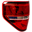 Driver and Passenger Side Tail Light, without Bulb, Halogen, Clear and Red Lens