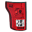 2016 Ford F-150 - Driver and Passenger Side Halogen Tail Light, Without bulb(s), OE Replacement