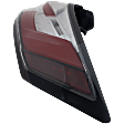 2019-2024 Ford Edge - Passenger Side, Outer Tail Light, with Bulb, LED, Clear and Red Lens, CAPA CERTIFIED