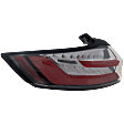 Driver Side, Outer Tail Light, with Bulb, LED, Clear and Red Lens, CAPA CERTIFIED