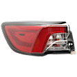 Driver Side, Outer LED Tail Light, With bulb(s), Clear & Red Lens