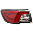 Driver Side, Outer LED Tail Light, With bulb(s), Clear & Red Lens, CAPA Certified
