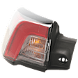 Driver Side, Outer LED Tail Light, With bulb(s), Clear & Red Lens, CAPA Certified