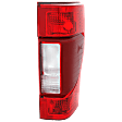 Passenger Side Halogen Tail Light, Without bulb(s), Clear & Red Lens, CAPA Certified