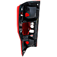 Passenger Side Halogen Tail Light, Without bulb(s), Clear & Red Lens, CAPA Certified