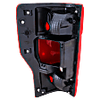 Passenger Side Halogen Tail Light, Without bulb(s), Clear & Red Lens, CAPA Certified