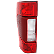 2022 Ford F-250 Super Duty XLT - Driver Side Halogen Tail Light, Without bulb(s), For Models With Blind Spot Detection, Clear & Red Lens, CAPA Certified