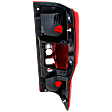 2022 Ford F-250 Super Duty XLT - Driver Side Halogen Tail Light, Without bulb(s), For Models With Blind Spot Detection, Clear & Red Lens, CAPA Certified