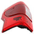 2022 Ford F-250 Super Duty XLT - Driver Side Halogen Tail Light, Without bulb(s), For Models With Blind Spot Detection, Clear & Red Lens, CAPA Certified