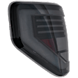 Driver and Passenger Side LED Tail Light, With bulb(s), Smoked Lens, Black Interior