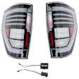 Driver and Passenger Side LED Tail Light, With bulb(s), Clear Lens, Black Interior