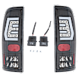 Driver and Passenger Side LED Tail Light, With bulb(s), Clear Lens, Black Interior, Stepside